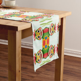 Camino De Mesa Corto „Fröhlicher Dschungeldrache – Bunt und Glücklich“