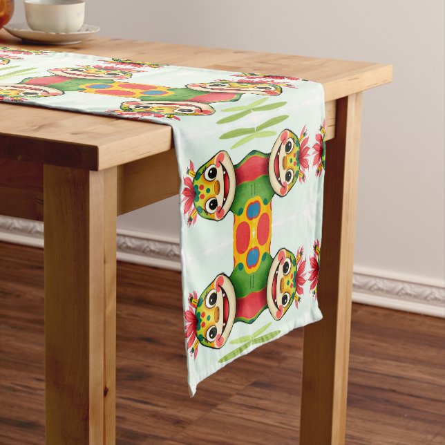 Camino De Mesa Corto „Fröhlicher Dschungeldrache – Bunt und Glücklich“ (In Situ)