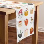 Camino De Mesa Corto Funny Cat Navidades<br><div class="desc">Un montón de gatos lindos y divertidos en gorras de vacaciones de invierno y accesorios para hacerte sonreír. Arte original de Nic Squirrell.</div>