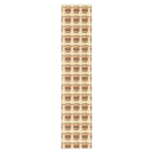 Camino De Mesa Corto Funny Food Pun Bacon Lover Cheeseburger Design