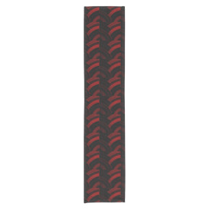 Camino De Mesa Corto galones rojos/negros elegantes modernos elegantes