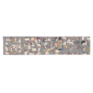 Camino De Mesa Corto gatos japoneses Ukiyo-e Funny kitty