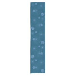 Camino De Mesa Corto Geometric Flower〜ブルー_ダークブルー地〜