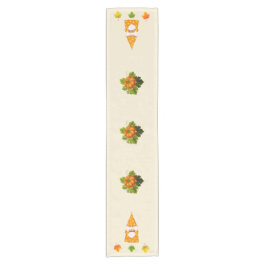 Camino De Mesa Corto Gnome de Acción de Gracias y hojas de otoño en Bei