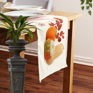 Camino De Mesa Corto Gourds Thankding Fall Table Runner
