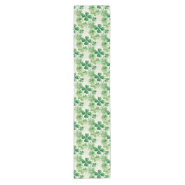 Camino De Mesa Corto Green Shamrock Four Leaf Clover St Patrick's Day