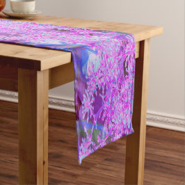 Camino De Mesa Corto Guay Resumen de la naturaleza retro en rosa calien