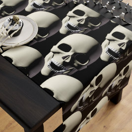Camino De Mesa Corto Halloween Party Skull Pattern Black Table Runner