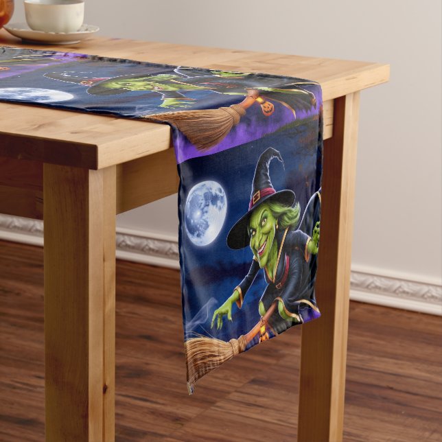 Camino De Mesa Corto Halloween/Witch Table Runner (In Situ)