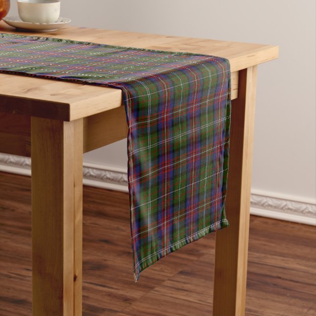 Camino De Mesa Corto Hargis Clan Tartan Plaid Table Runner (In Situ)