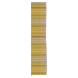 Camino De Mesa Corto Harvest Gold Plaid Retro Color Table Runner