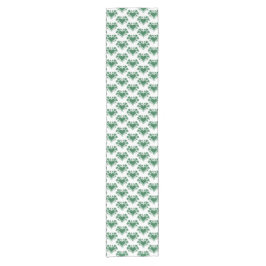 Camino De Mesa Corto Heart Shamrock Plaid Green Classic Clover