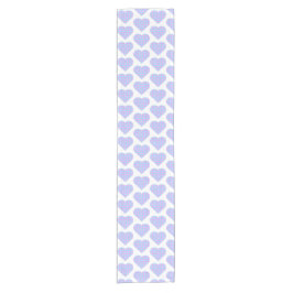 Camino De Mesa Corto Heart Shaped Plaid Pink Blue Pastel Table Runner