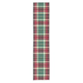 Camino De Mesa Corto Heritage Tartan Table Runner – Red & Green Plaid