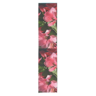 Camino De Mesa Corto Hermosas flores de tulipán rosado. arte fotográfic