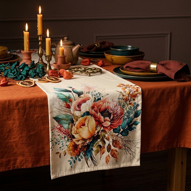 Camino De Mesa Corto Hermoso bouquet boho de otoño (Subido por el creador)