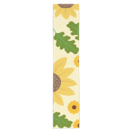 Camino De Mesa Corto Hermoso diseño de girasol 