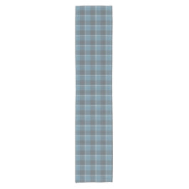 Camino De Mesa Corto Hoki Blue and Shuttle Gray Plaid