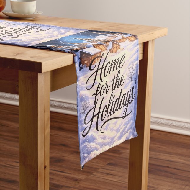 Camino De Mesa Corto 'Home for the Holidays' Table Runner (In Situ)