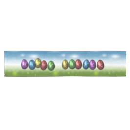 Camino De Mesa Corto Huevos felices de Pascua coloridos