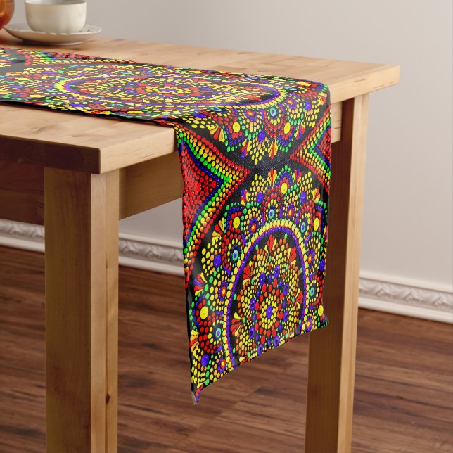 Camino De Mesa Corto Huichol Table Runner (In Situ)