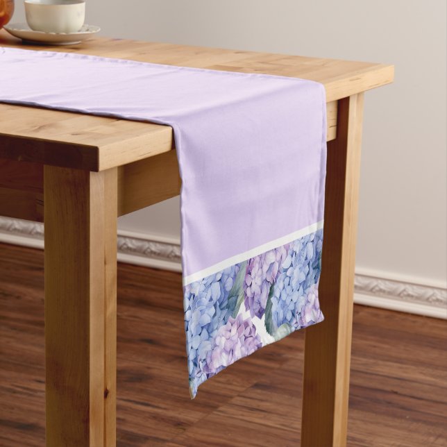 Camino De Mesa Corto Hydrangeas Table Runner (In Situ)