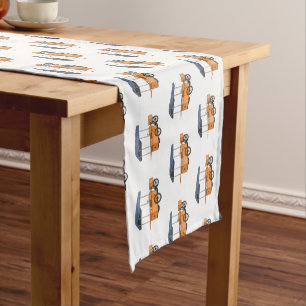 Camino De Mesa Corto Ilustracion de carrito de comida para bicicletas p