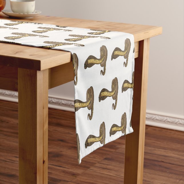 Camino De Mesa Corto Ilustracion de cobra marrón (In Situ)