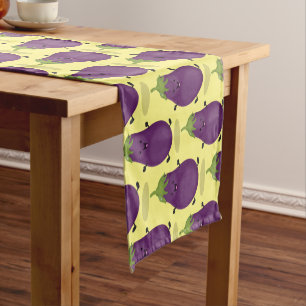 Camino De Mesa Corto Ilustracion de personalizado de berenjenas de bere