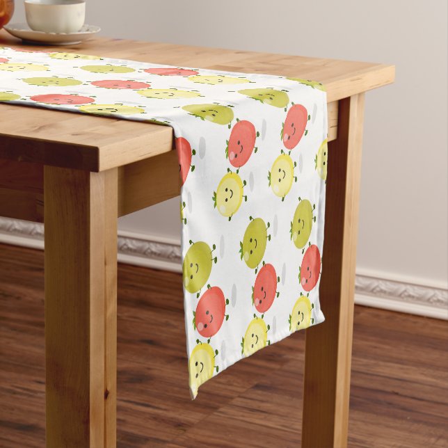 Camino De Mesa Corto Ilustracion personalizado de tomates de cerezo (In Situ)