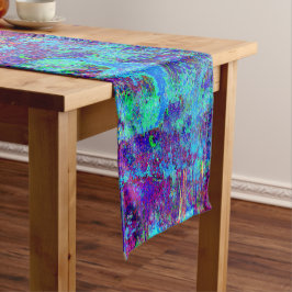 Camino De Mesa Corto Impresionante Psicodélico Paisaje del Jardín Azul