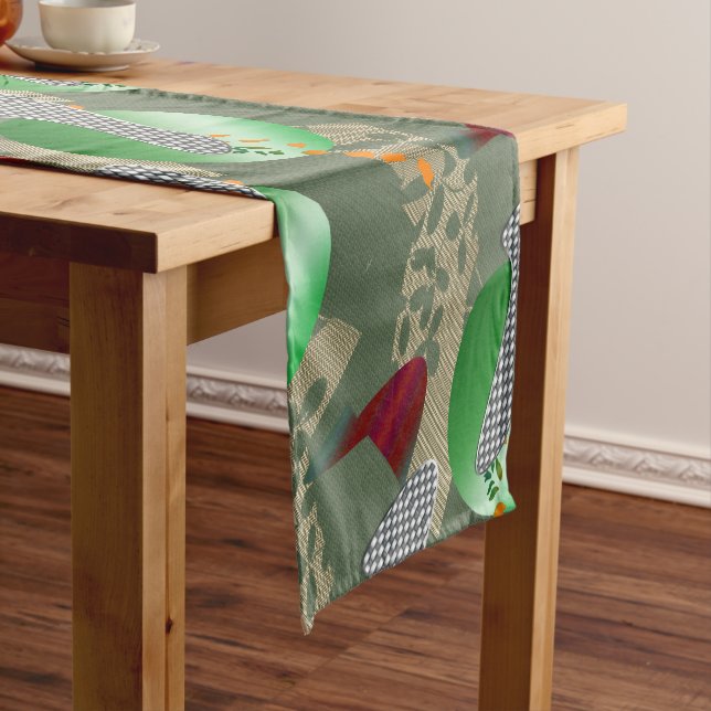 Camino De Mesa Corto Japanese Flower Garden Pastel Pop Art  (In Situ)