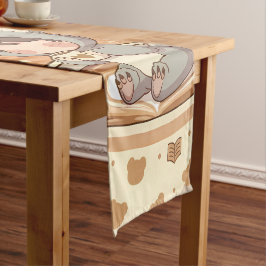 Camino De Mesa Corto Kawaii Chibi Koala Adventure Table Runner