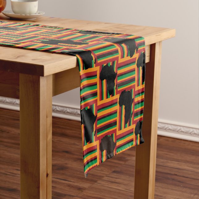 Camino De Mesa Corto Kente Table Runner (In Situ)