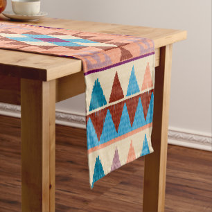 Camino De Mesa Corto Kilim Rug oriental colorido