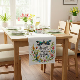 Camino De Mesa Corto La magia de las flores de primavera