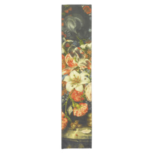 Camino De Mesa Corto La vida con flores y fruta