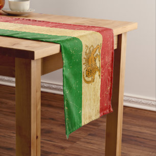 Camino De Mesa Corto León de la bandera de Irán y Shah del sol de la ba