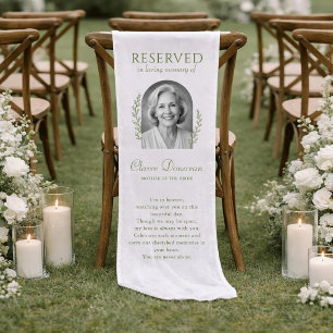 Camino De Mesa Corto Letrero de Silla de Boda Reservada Personalizada M