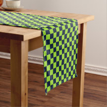 Lime and navy checkerboard pattern
