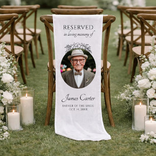 Camino De Mesa Corto Lino Memorial Personalizado Padre de la Novia
