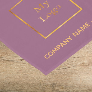 Camino De Mesa Corto Logo de negocios de Plum burgundy gold salon