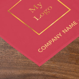 Camino De Mesa Corto Logo de negocios del salón de oro rojo