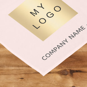 Camino De Mesa Corto logotipo de negocios de rubor de oro Rosa