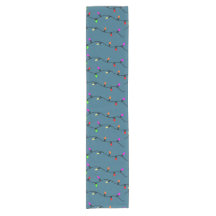 Luces de Navidad Coloridas Sobre Azul