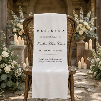 Camino De Mesa Corto Madre de la Novia Escritura Reservada Boda de Lino