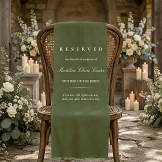 Camino De Mesa Corto Madre Verde de la Novia Reservada Lino Boda