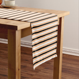 Camino De Mesa Corto Modelo negro lindo Halloween de la raya del