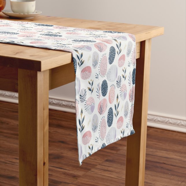 Camino De Mesa Corto Modern Pastel Easter Egg  Table Runner (In Situ)