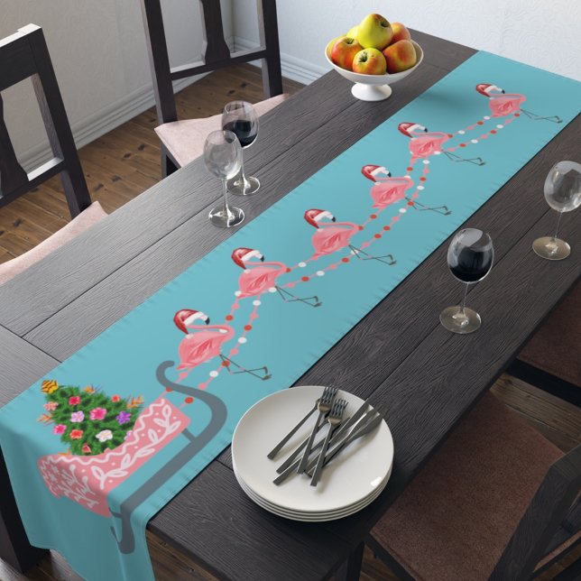 Camino De Mesa Corto Navidades costeros flamingo table runner (Subido por el creador)